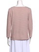 Celine Striped Bateau Neckline Top