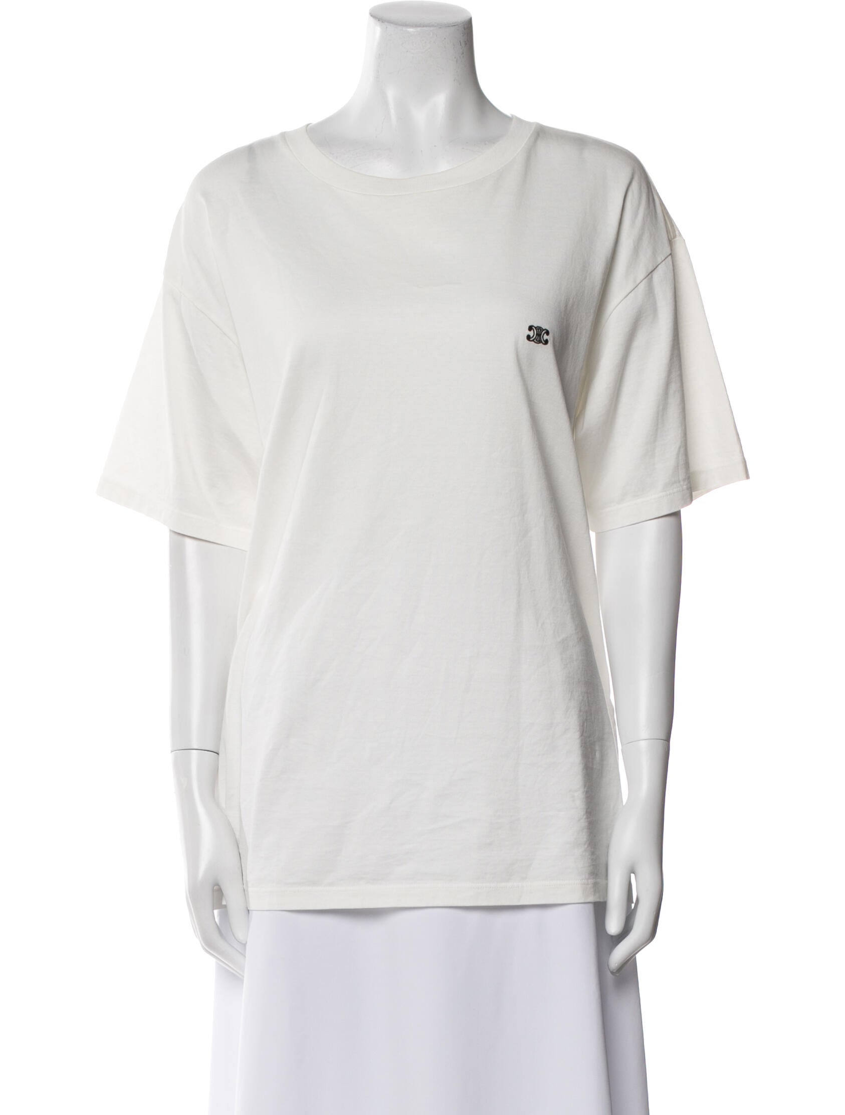 Celine Scoop Neck Short Sleeve T-Shirt