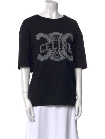 Celine Graphic Print Crew Neck T-Shirt