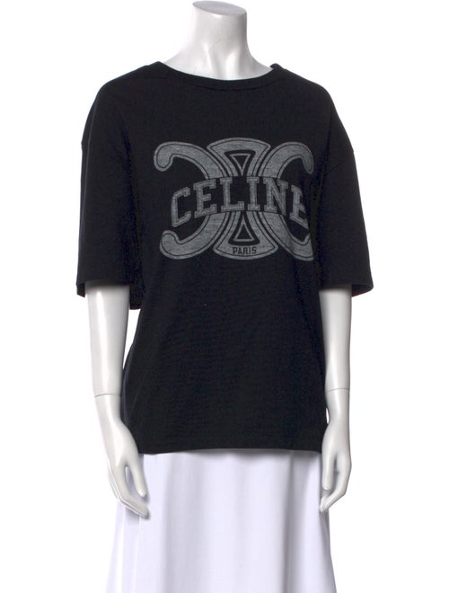 Celine Graphic Print Crew Neck T-Shirt