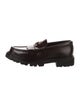 Celine Leather Chain-Link Accents Loafers