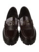 Celine Leather Chain-Link Accents Loafers
