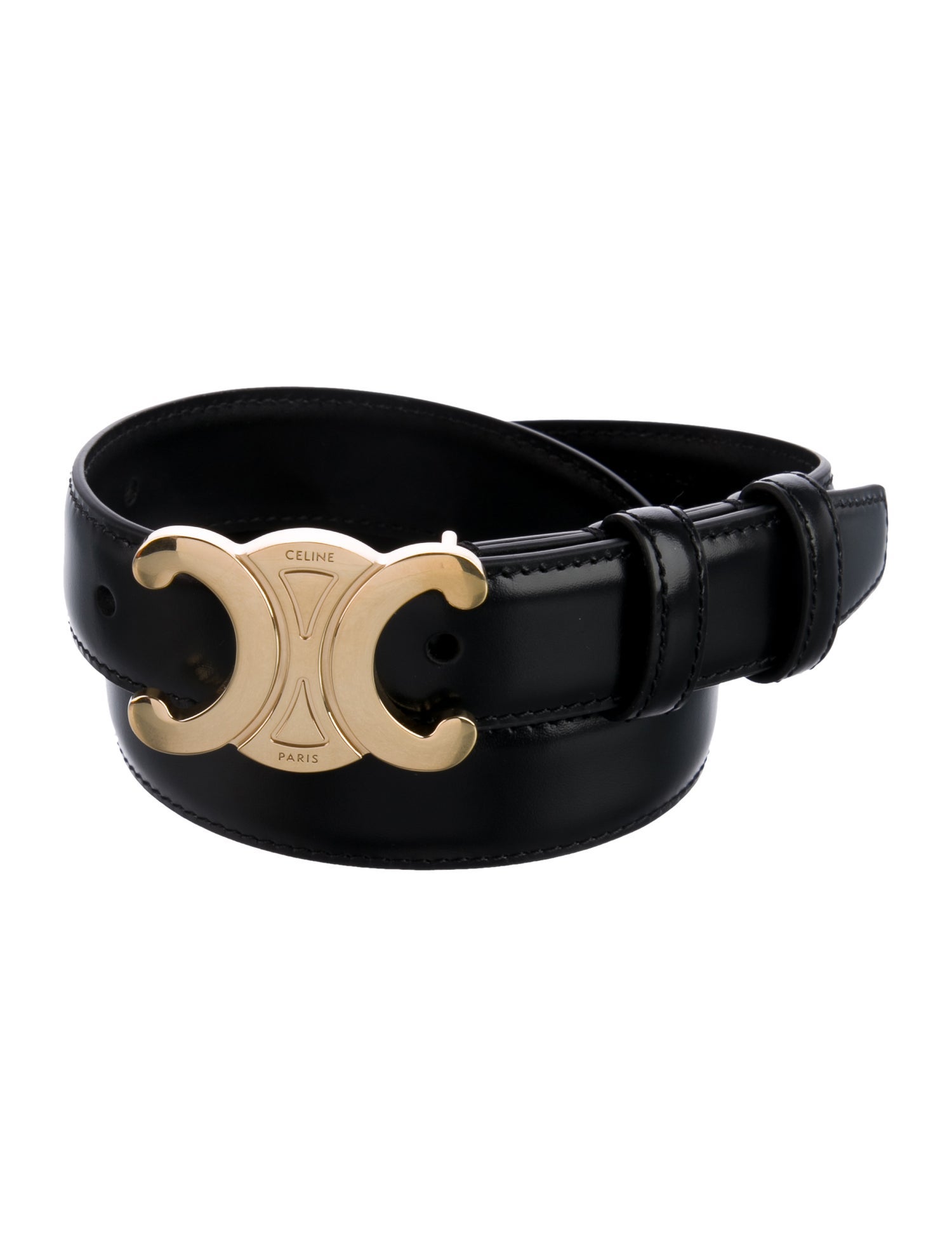 Celine Skinny Leather Waist Belt
