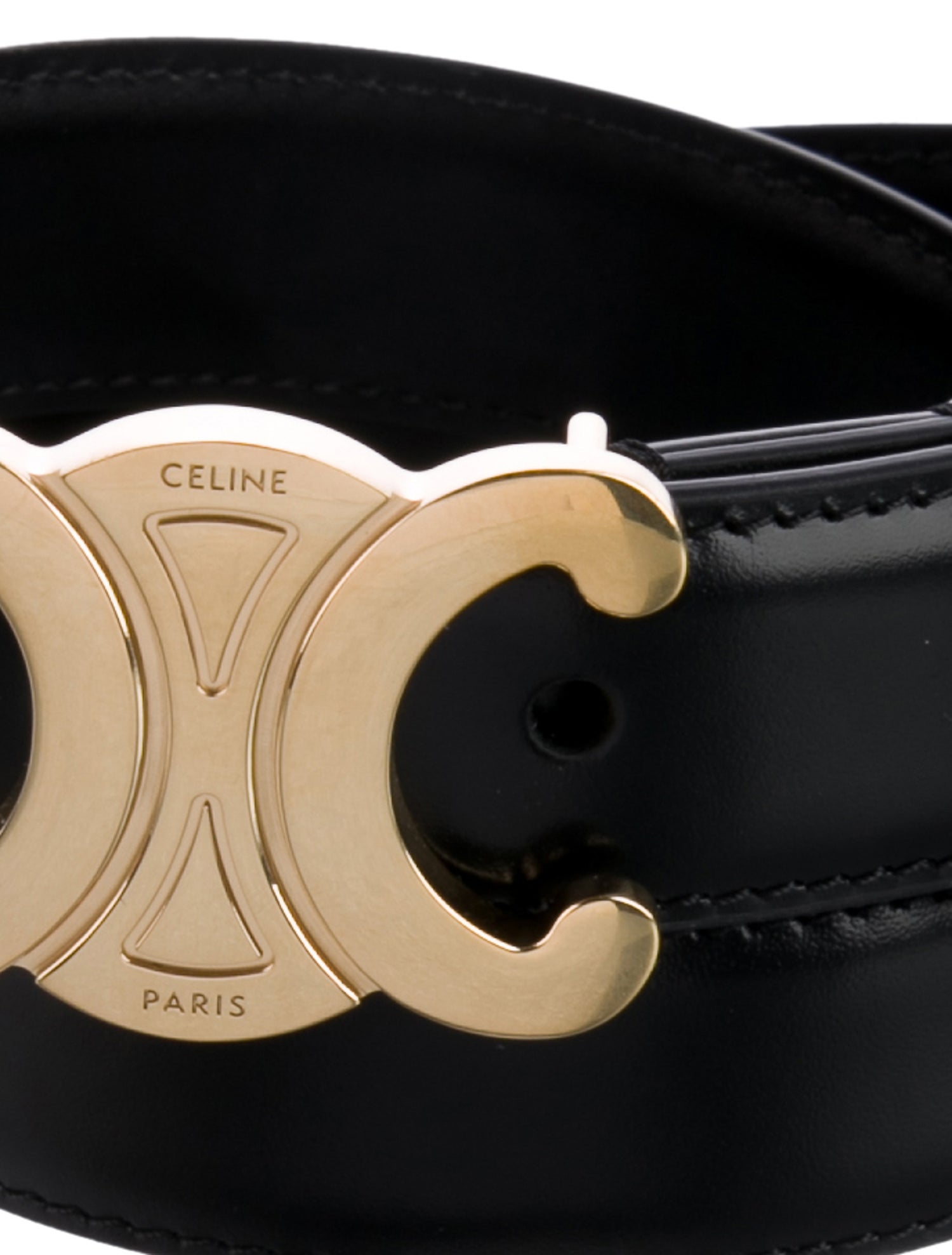Celine Skinny Leather Waist Belt