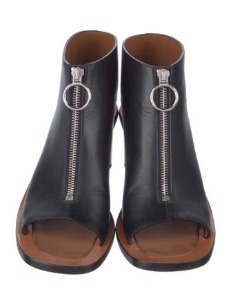 Celine Leather Lace-Up Boots