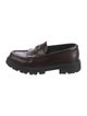 Celine Leather Fringe Trim Accent Loafers