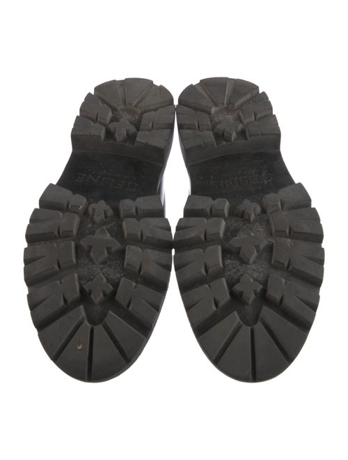 Celine Leather Fringe Trim Accent Loafers