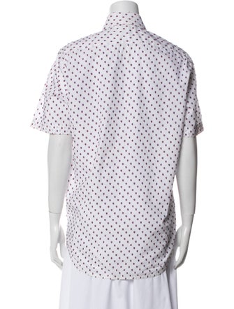 Celine Polka Dot Print Short Sleeve Shirt