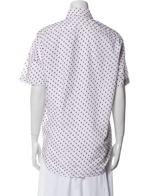 Celine Polka Dot Print Short Sleeve Shirt
