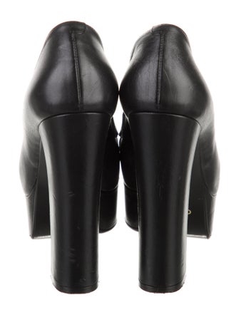 Celine Leather Fringe Trim Accent Pumps