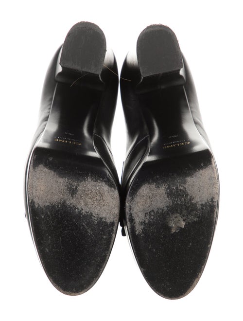 Celine Leather Fringe Trim Accent Pumps