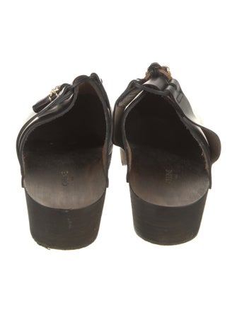 Celine Leather Tassel Accents Mules