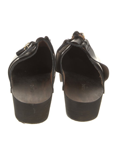 Celine Leather Tassel Accents Mules