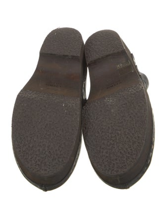 Celine Leather Tassel Accents Mules