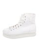 Celine Canvas Leather Trim Embellishment Sneakers