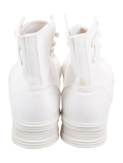 Celine Canvas Leather Trim Embellishment Sneakers
