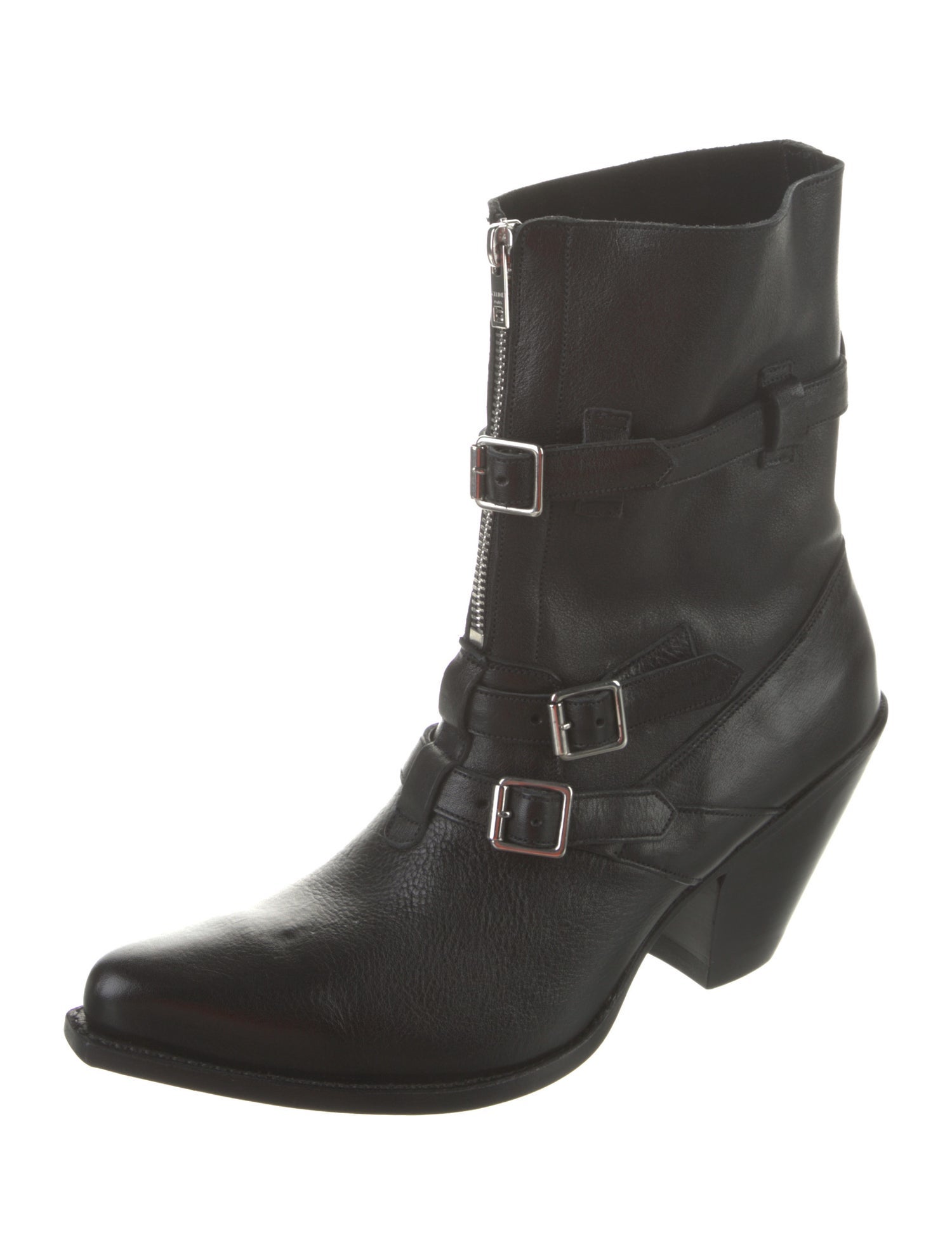 Celine Leather Moto Boots