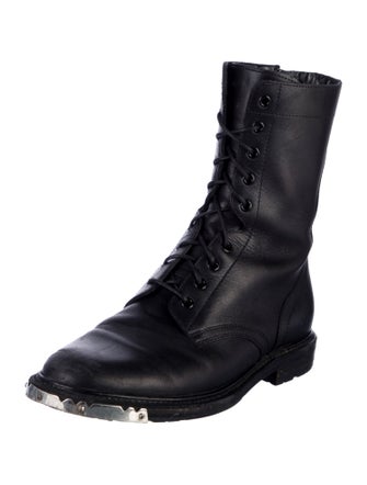 Celine Leather Lace-Up Boots