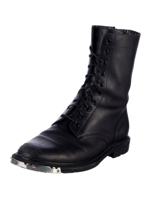 Celine Leather Lace-Up Boots