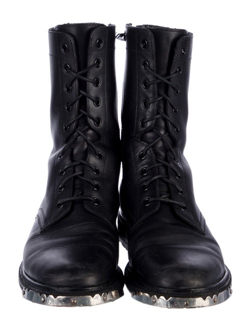 Celine Leather Lace-Up Boots