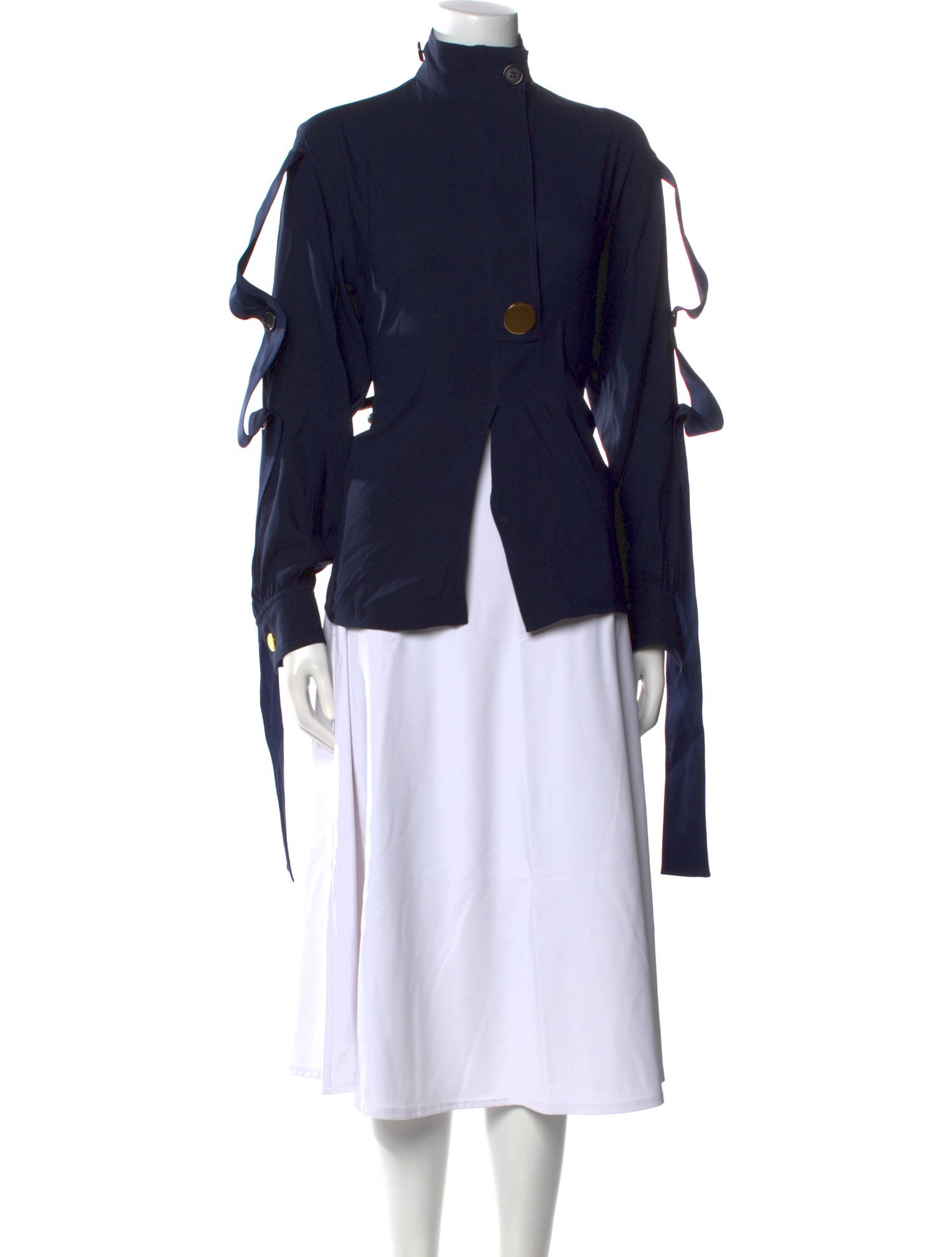 Celine Silk Mock Neck Top