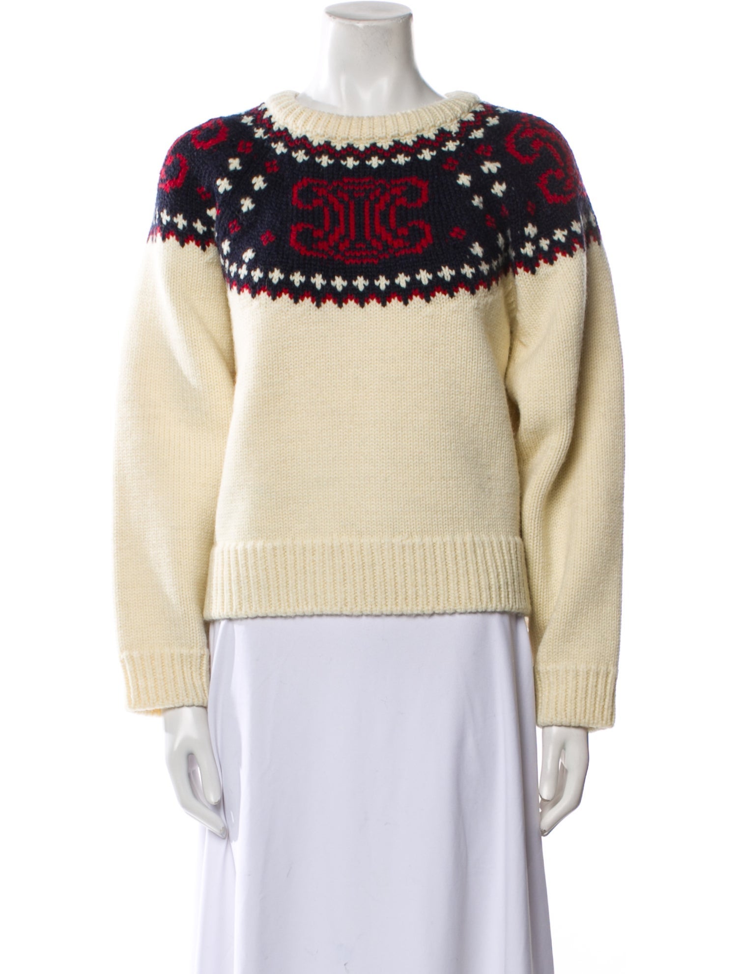 Celine Fair Isle Wool Sweater