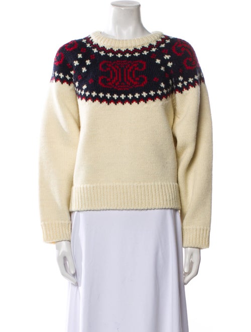 Celine Fair Isle Wool Sweater