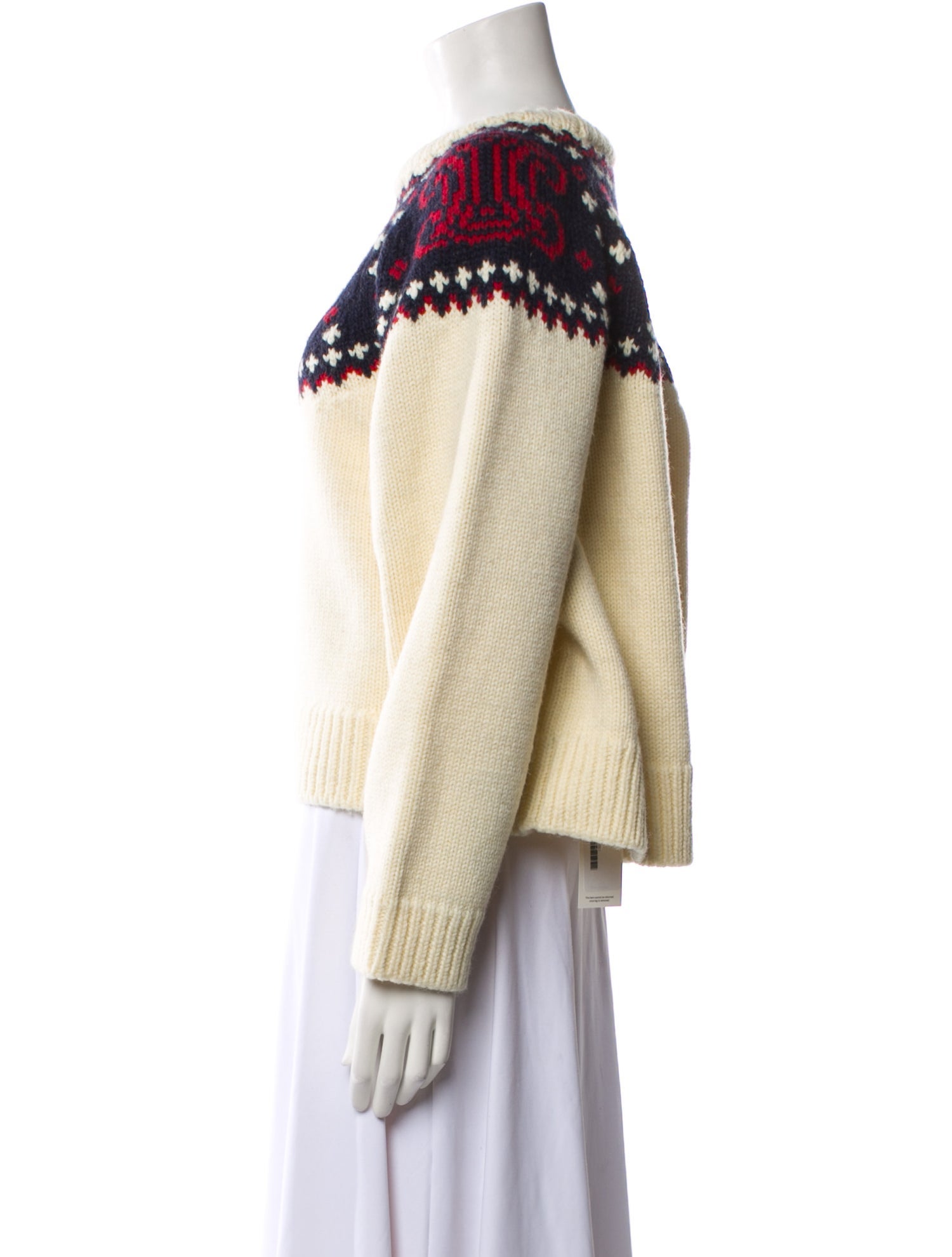 Celine Fair Isle Wool Sweater