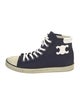 Celine Canvas Leather Trim Embellishment Sneakers