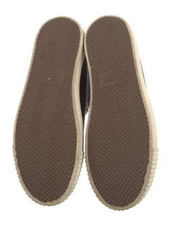 Celine Canvas Leather Trim Embellishment Sneakers