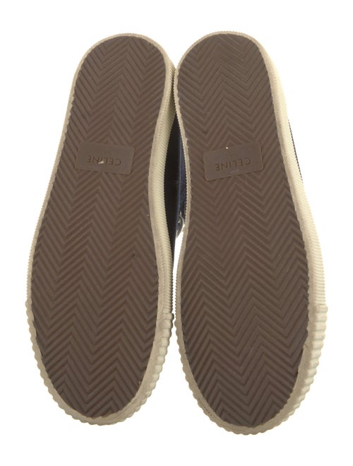 Celine Canvas Leather Trim Embellishment Sneakers