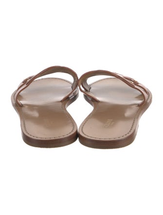 Celine Triomphe Leather Slides