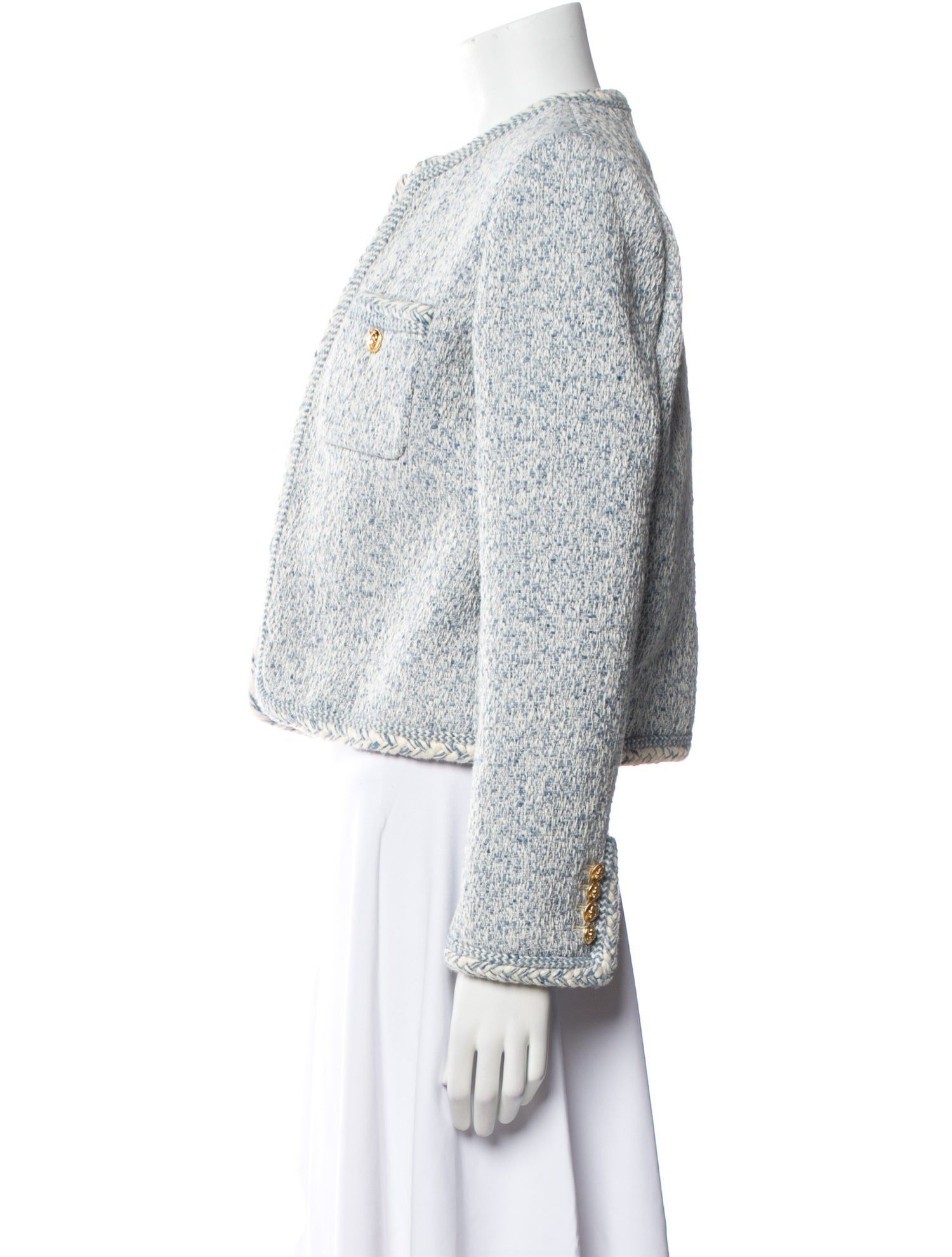 Celine 2023 Tweed Pattern Evening Jacket