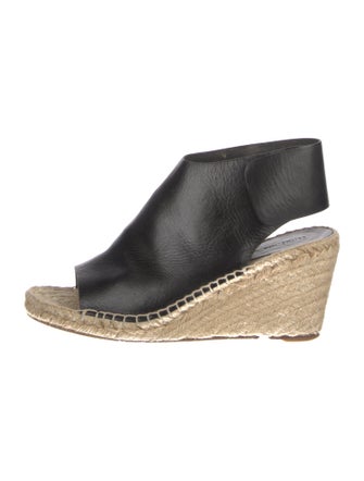 Celine Leather Cutout Accent Espadrilles