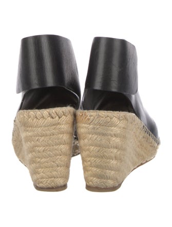 Celine Leather Cutout Accent Espadrilles