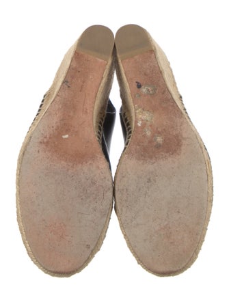 Celine Leather Cutout Accent Espadrilles