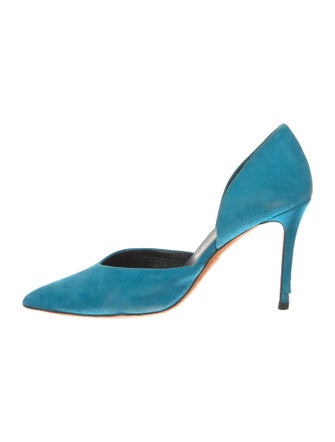 Celine Suede D'Orsay Pumps