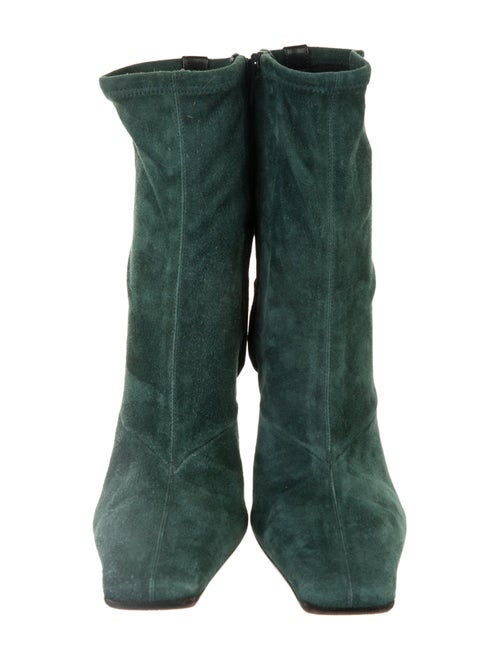 Celine Suede Colorblock Pattern Sock Boots