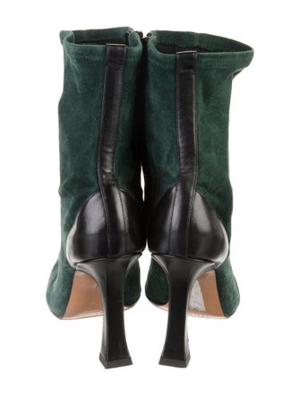 Celine Suede Colorblock Pattern Sock Boots