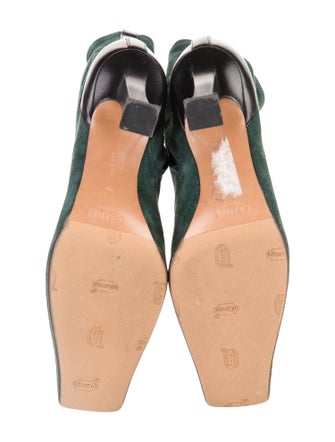 Celine Suede Colorblock Pattern Sock Boots