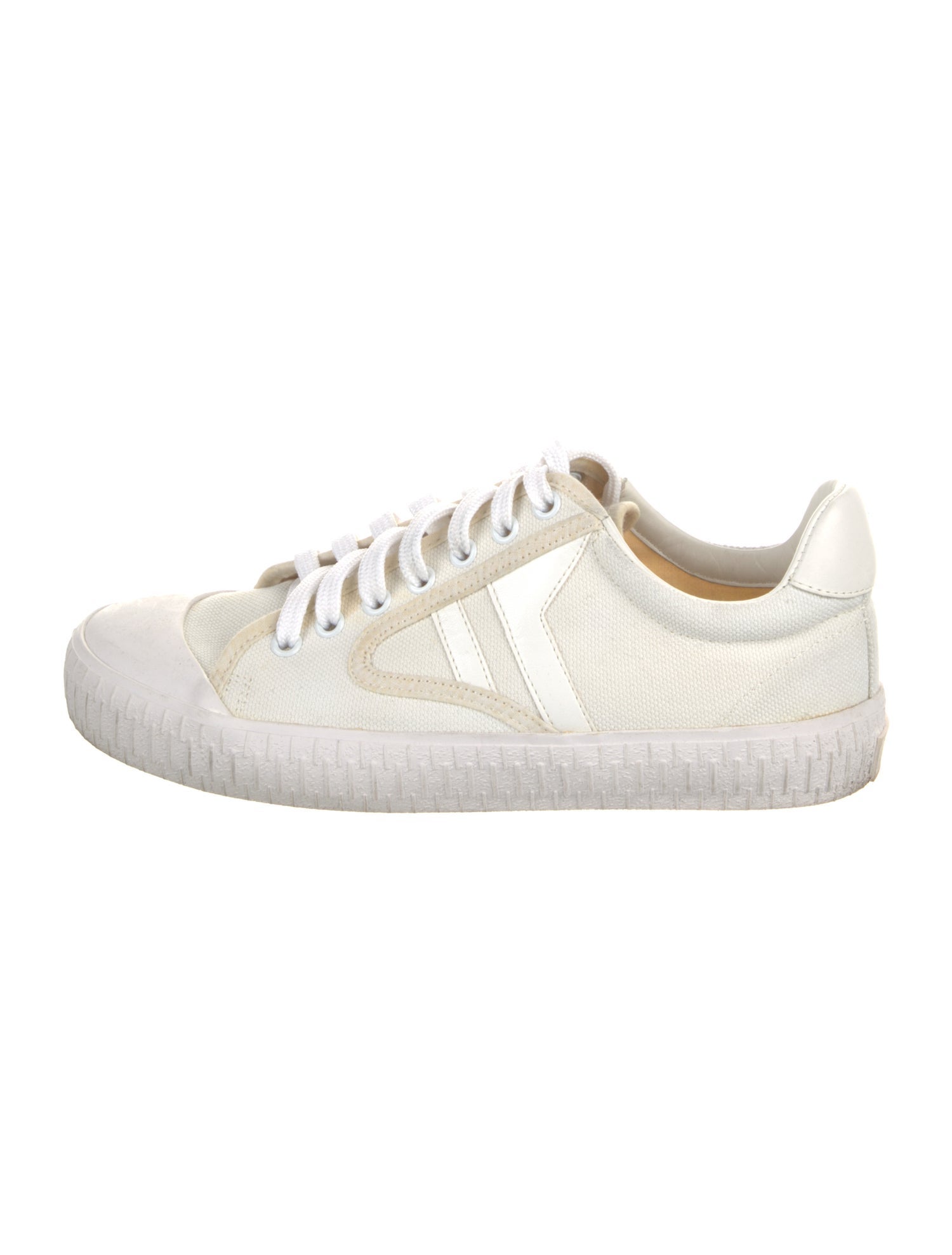 Celine Canvas Leather Trim Embellishment Sneakers