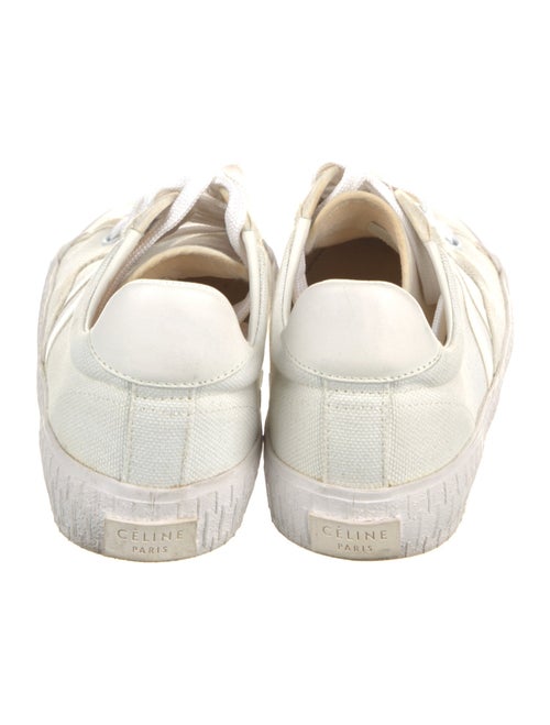 Celine Canvas Leather Trim Embellishment Sneakers