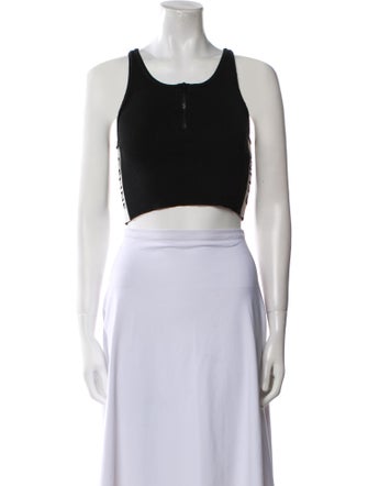 Celine Scoop Neck Sleeveless Crop Top
