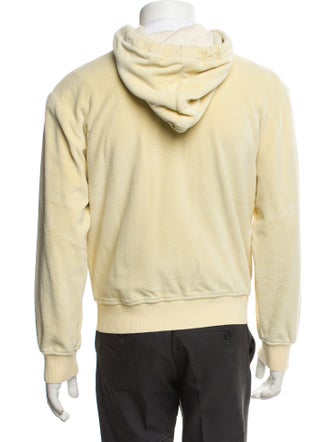 Celine Triomphe Velour Thermal Lined Hoodie