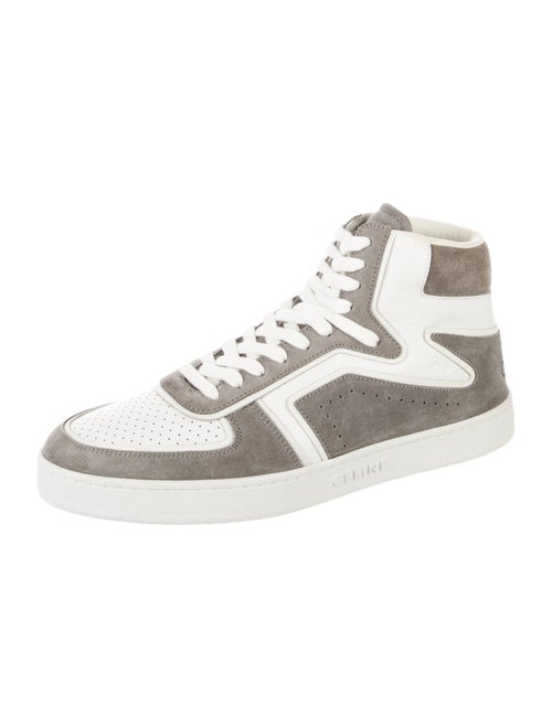 Celine Suede Colorblock Pattern Sneakers