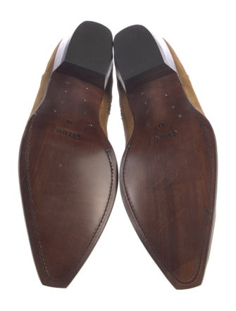 Celine Suede Embroidered Accent Boots