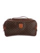 Celine womens brown leather cosmetic bag