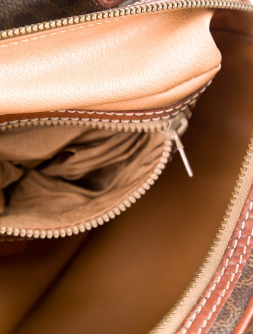 Celine womens brown leather cosmetic bag