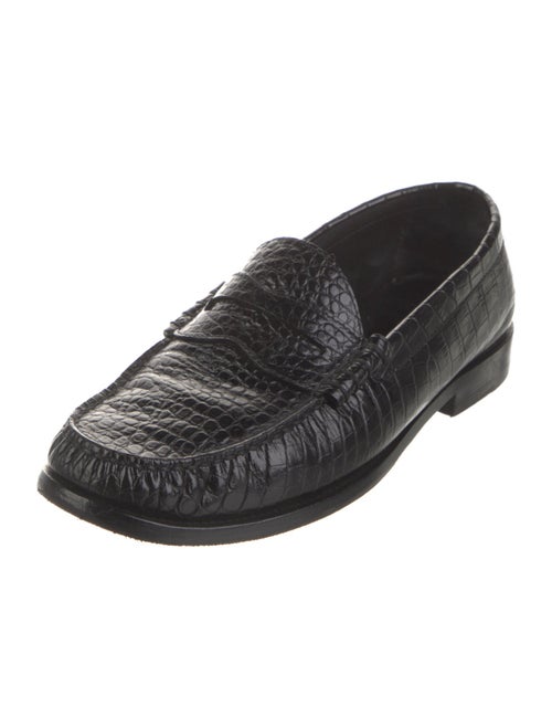 Celine Embossed Leather Dress Loafers