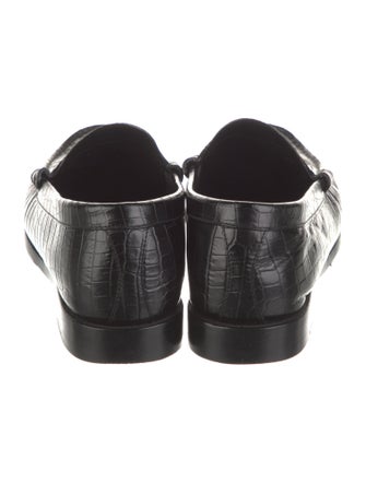 Celine Embossed Leather Dress Loafers